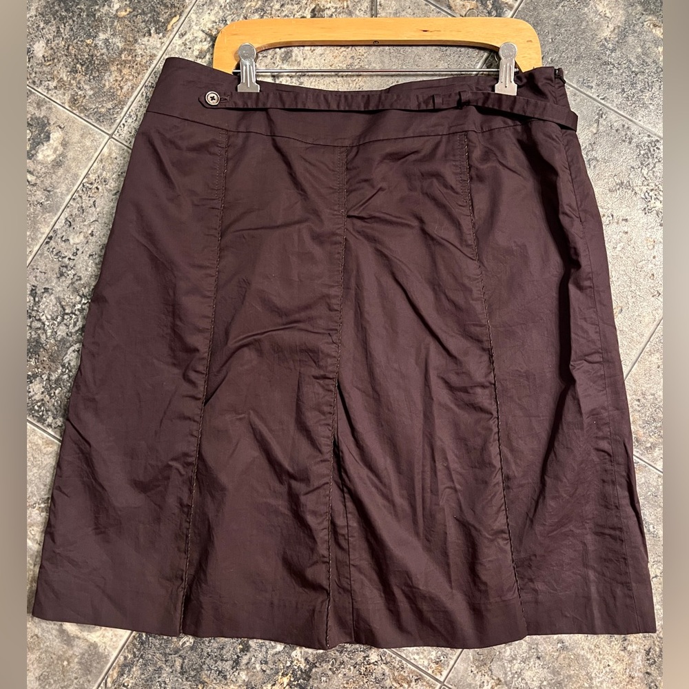 Faconnable brown cotton skirt size 12